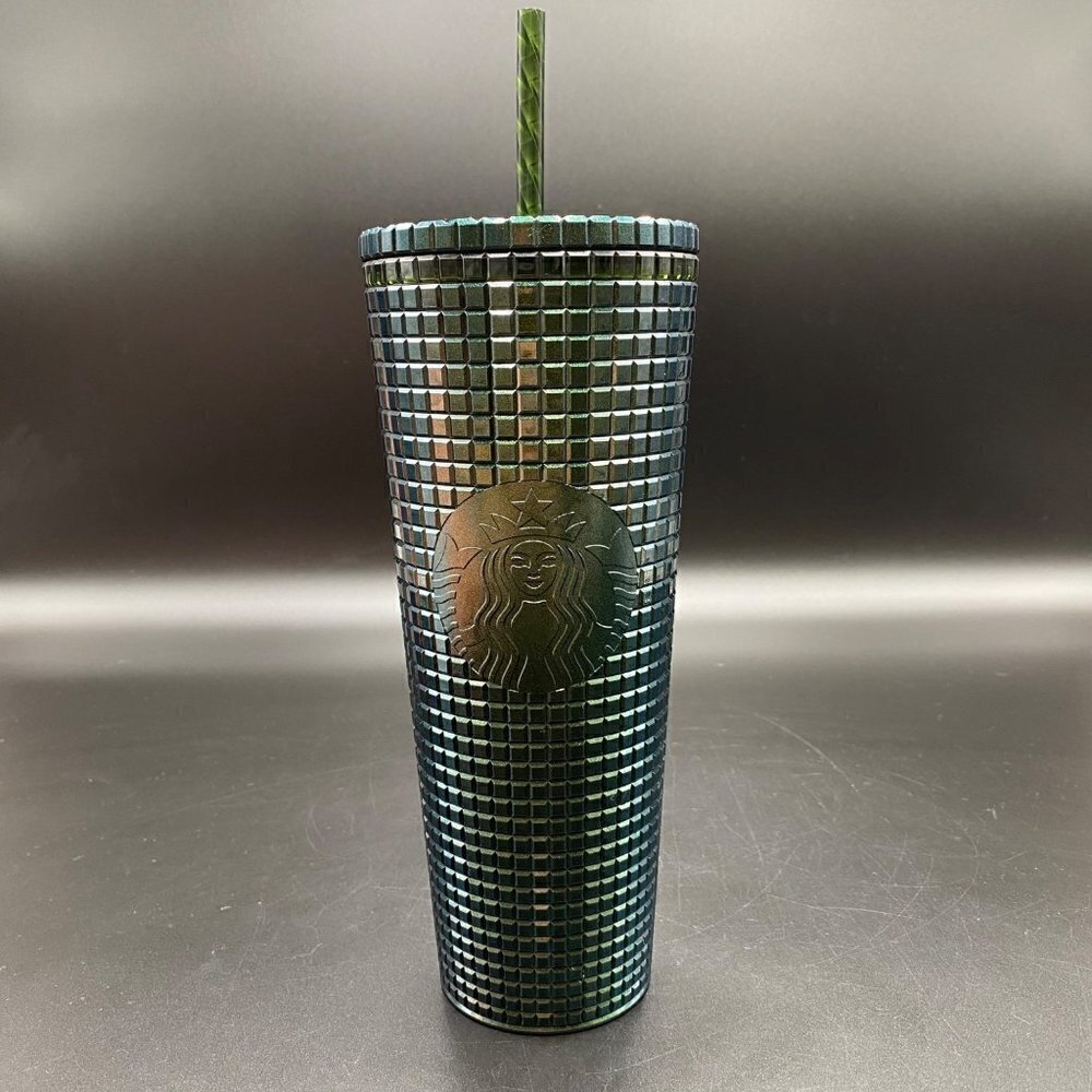 Starbucks Glitter Green Grid Venti 24oz Tumbler
